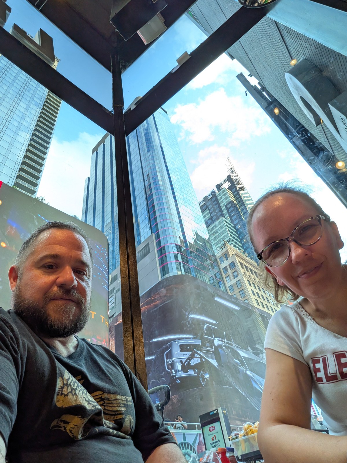 Chip Stata and Autumn Shultz together in the city